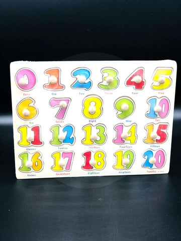 Wooden Colorful Numbers Clip Support Board