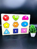 Wooden Shapes Clip Support Board Geometrical Shapes illustration Educational Toy