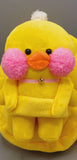 Duck Plush Stuffed Toy Backpack With Detachable Toy For Kids | Cute Mini Duck Cartoon Soft Toy School Bag