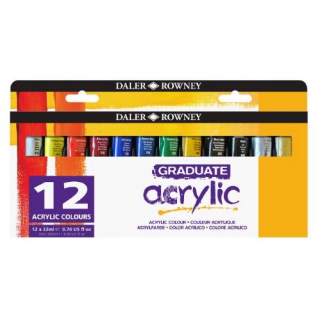 Daler Rowney Graduate Acrylic Paint Set 22ml (Pack Of 12)