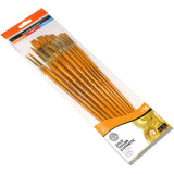Daler Rowney Simply Gold Taklon Synthetic Hair Brush Set Of 10 Pcs