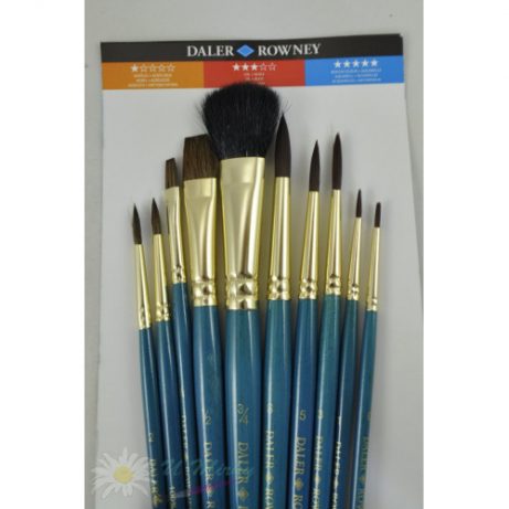 Daler Rowney Simply Natural Hair Brush Set of 10pcs
