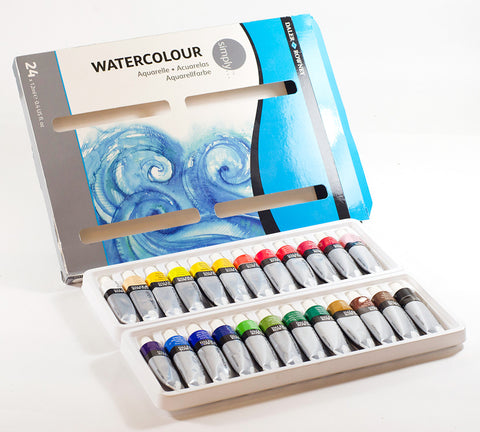 Daler Rowney Simply Transparent Watercolor Tubes Set 24 Colors