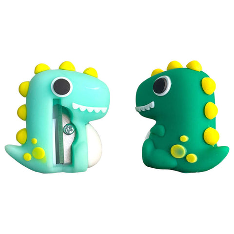 Dinosaur Shaped Soft Silicone Manual Pencil Sharpener Creative Student Stationery