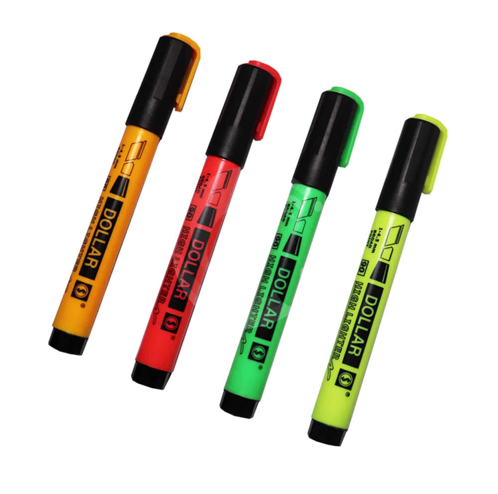 Buy Dollar Highlighter Neon HSL Red, Green, Yellow, Orange – CopyPencil.pk