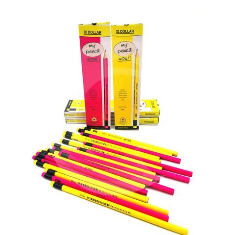 Dollar My Pencil wow 2HB Lead Pencil Pack of 12