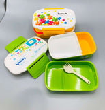 Double Layered Lunch Box For Kids Plastic BPA Free