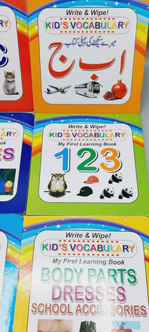 Write and Wipe Practice Books Set Of 6 | My First Learn-to-Write Books for Kids with Pen Control, Line Tracing, Letters And Numbers