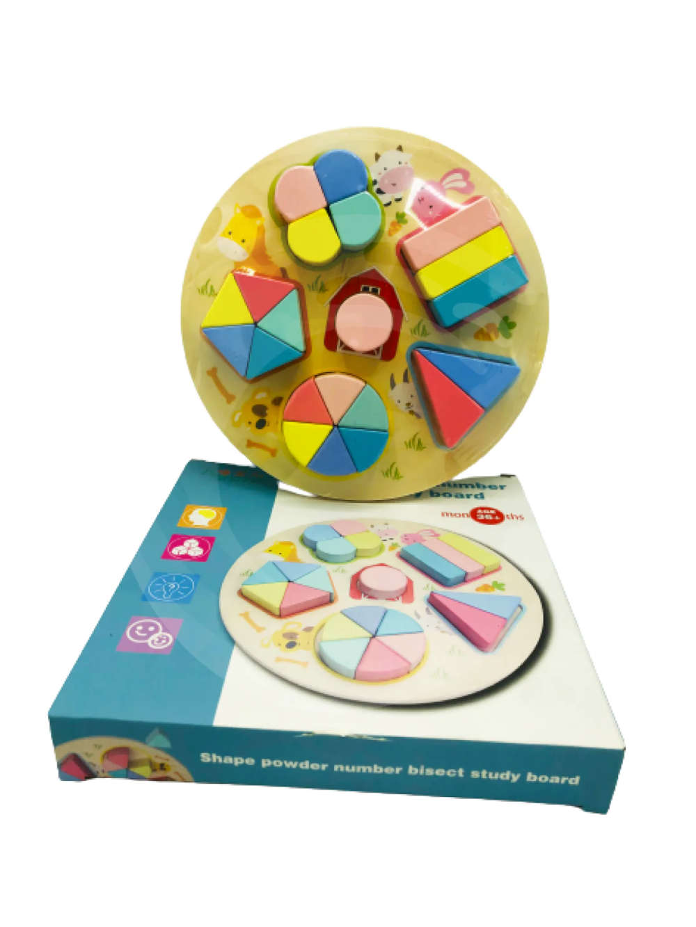 Kids Geometric Shapes Number Wooden Learning Toy Shapes and Colors Learning Wooden Toy