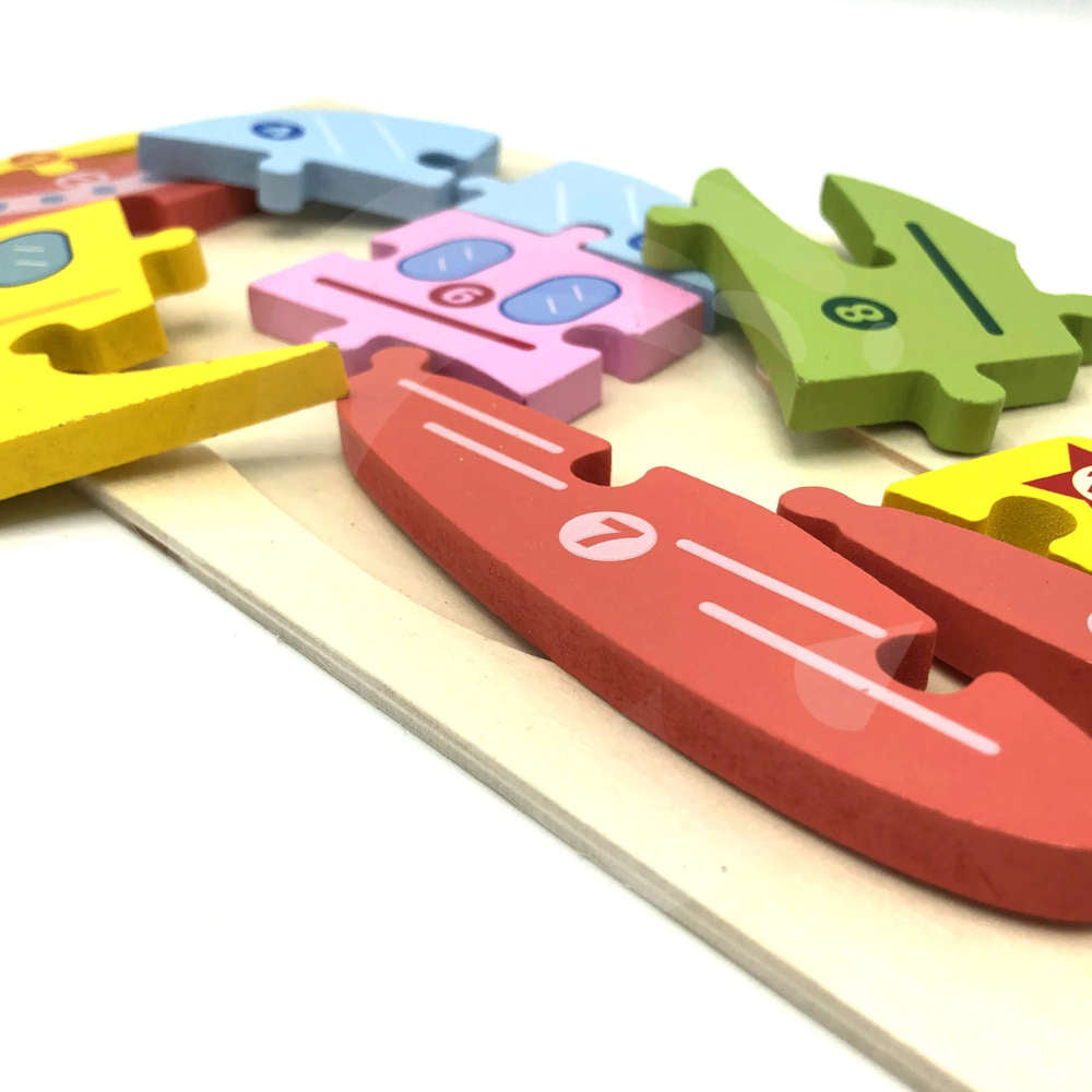 Buy Wooden Puzzle Rocket Shape for Toddlers Preschool Educational Toys ...
