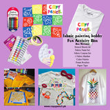Fabric Painting Hobby Fun Activity Box DIY T-Shirt Stenciling Kit
