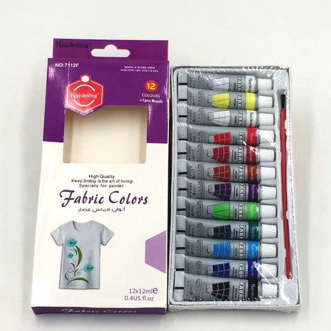 Fabric Painting Hobby Fun Activity Box DIY T-Shirt Stenciling Kit