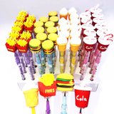 McDonald Themed Bullet-Sikka Lead Pencils Burger, Coke, Fries