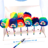 Fancy & Stylish Fluffy Rainbow JELL Ball Pen