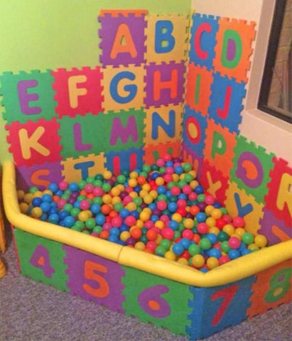 Alphabet Puzzle Foaming Playing Mat For Kids - Interlocking Foaming Floor Blocks Tiles Set Of 36 PCS