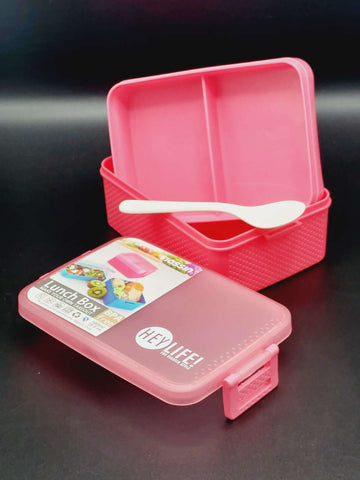 High Quality Plastic Lunch Box BPA Free Food Container Multiple Section Kids Lunch Box With Spoon
