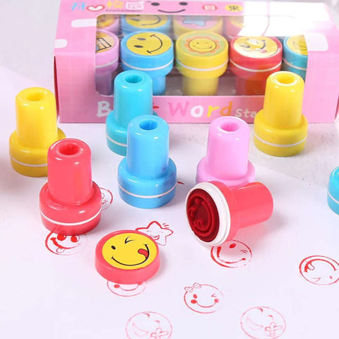 Cartoon Smile Stamps Silly Face Stamp For Kids