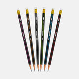 ORO branded granite lead pencils multicolor with eraser