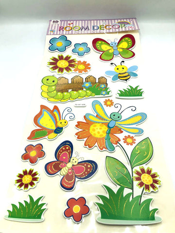 3D Wall Stickers Kids Room Decor Wall Stickers Green Theme