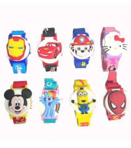 Cartoon Characters Digital Wrist Watch Scale Strip Watch For Boys Happy Time Toy Digital Watch For Kids