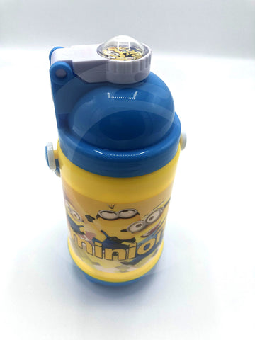 Minion Plastic Kids Water bottle with Straw - Kids School Water Bottle