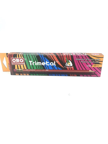 ORO Trimetol Lead Pencil with Eraser - 12Pcs Pack