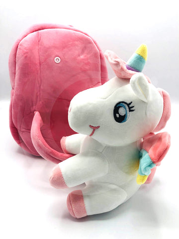 Buy Online Best Branded, Imported Quality Unicorn Stuff Shoulder Bag For kids in Pakistan. Popular Detachable Cartoon Stuff Toy Backpack