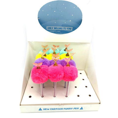 Fancy & Stylish Fluffy Fish Tail JELL Ball Pen