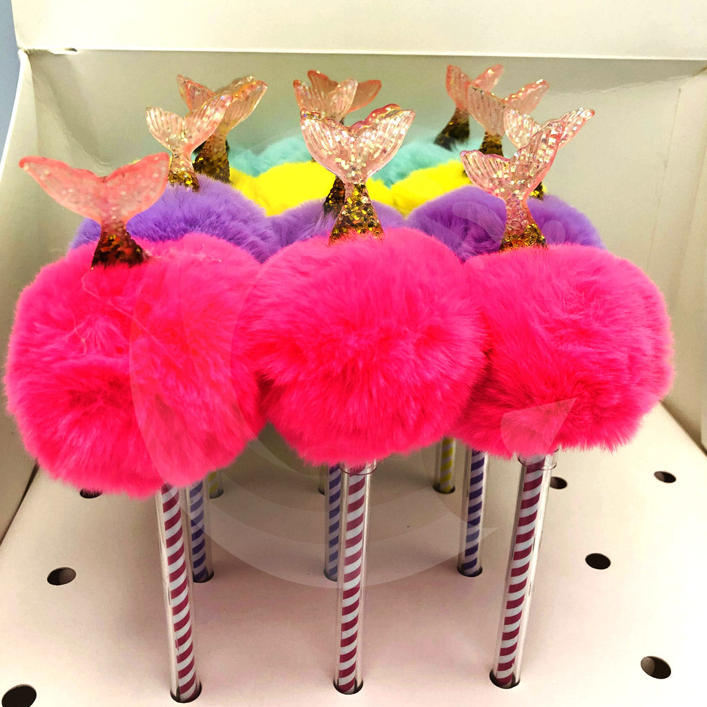 Fancy & Stylish Fluffy Fish Tail JELL Ball Pen