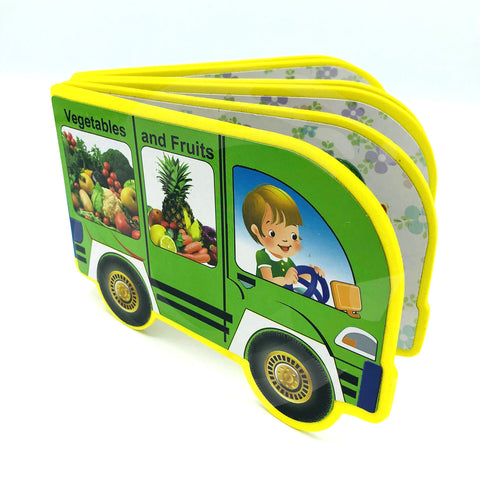 Fruit and Vegetable English Picture Book Car shape with Foam Materiel