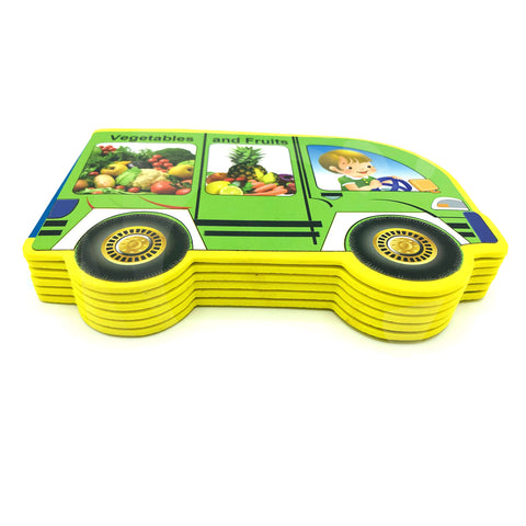 Fruit and Vegetable English Picture Book Car shape with Foam Materiel