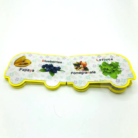 Fruit and Vegetable English Picture Book Car shape with Foam Materiel