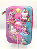 Pink Baby Unicorn 3D Girls Pencil Case | Girls unicorn organizer and Pouch