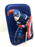 Captain America Pencil Case 3D Embossed On Fiber | Kids Captain America Pouch