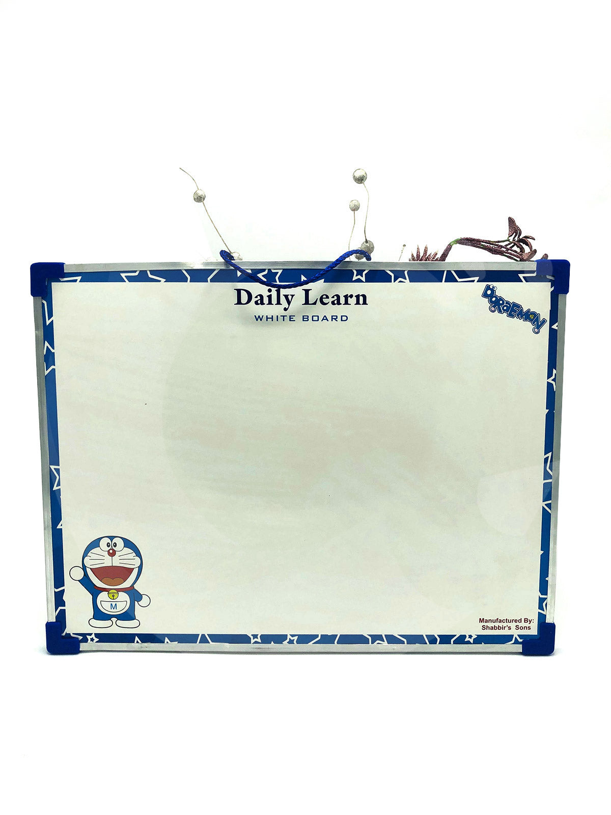 Kids White Board Dual Sides Writable 12x16 Inch hanging stripe