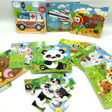 Jigsaw Puzzle Card Animal Vehicle Cartoon Pictures Educational Toy