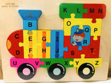 Alphabet Jigsaw Puzzle Wooden Board Cute Doll And Animal Shaped Early Education Toy For Toddlers