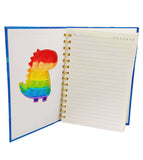 A5 paper narrow lines notebook with pop it toy
