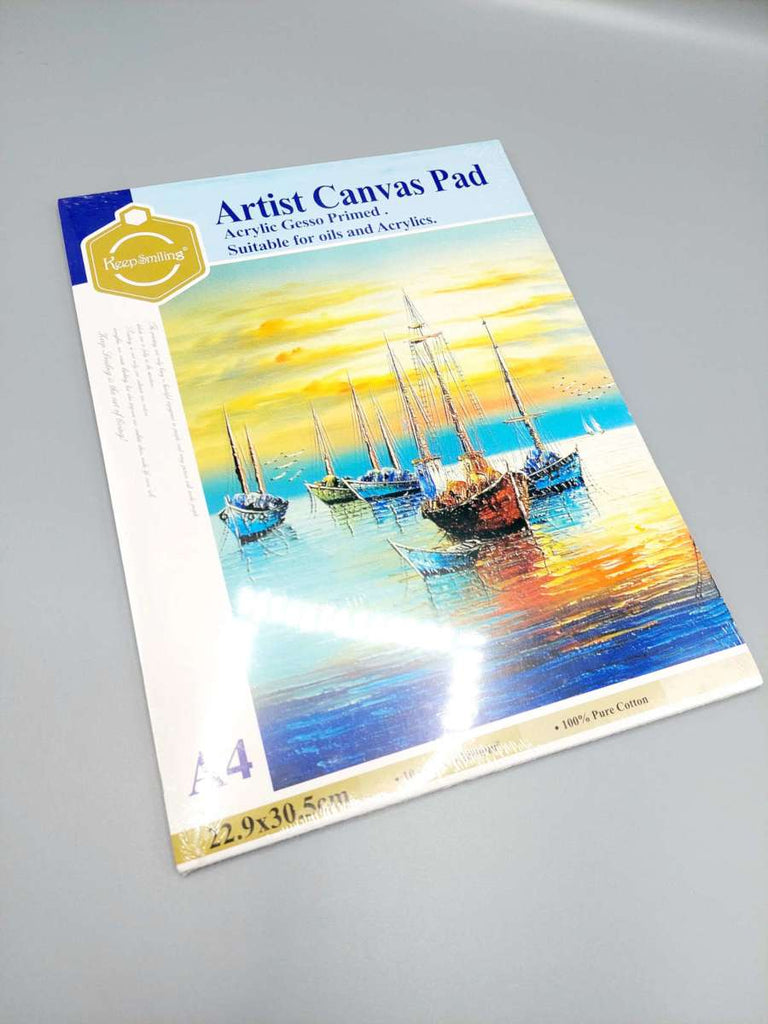 Buy Canvas Pad Keep Smiling Artist Acrylic Gesso Primed A4 (10 Sheets ...