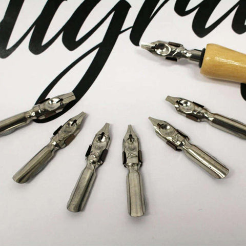 Calligraphy Writing Holder and Nib Set – 7 Pieces