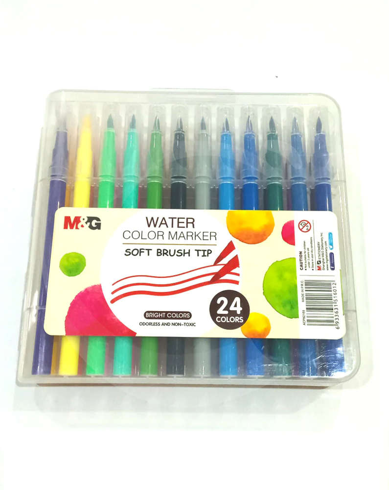 M&G Water color marker soft brush Tip 24 Colors