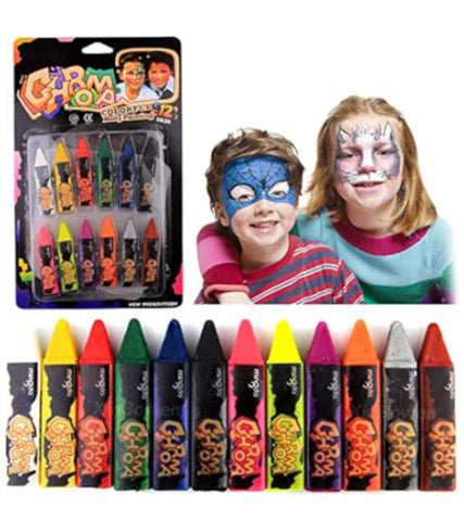 Colorful Face And Body Painting Crayons Set Of 12 Colors Face Art Painting Makeup Crayons