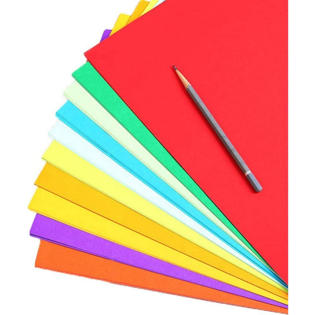 Buy Hard Chart Paper Sheets A4 Size Card Paper Pack Of 50 Multicolor