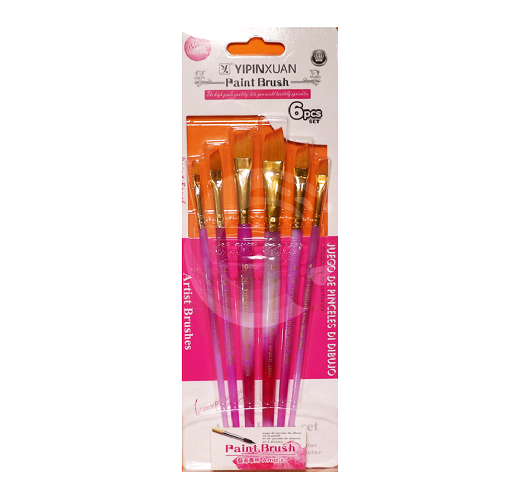 Yipinxuan Paint Brush set Filbert shape 6Pcs