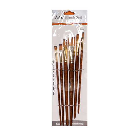 Keep Smiling Paint Brush set Flat shape 6Pcs