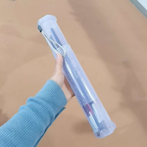 Extendable Plastic Paint Brush Holder Plastic Case, Cover | Adjustable Art Supplies Organizer