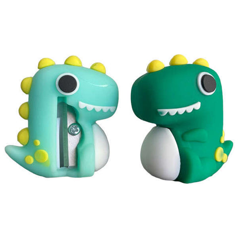 Dinosaur Shaped Soft Silicone Manual Pencil Sharpener Creative Student Stationery