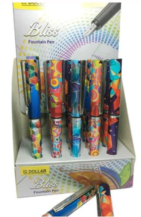 Dollar Bliss Colored Fountain Pen FP-1 Pack Of 10 Pens