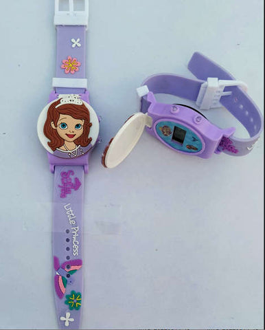 Cartoon Characters Digital Wrist Watch Scale Strip Watch For Girls Happy Time Toy Digital Watch For Kids