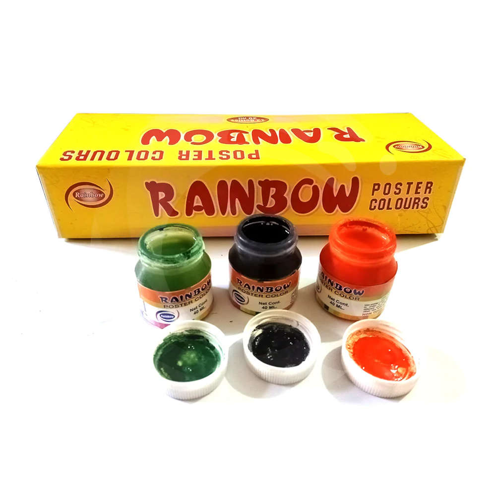 Rainbow Poster Colours Pack of 12 Colors Kids Paint Colors